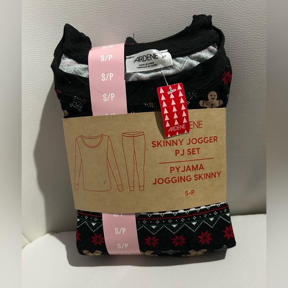 Ardene Festive Black Pajama Set